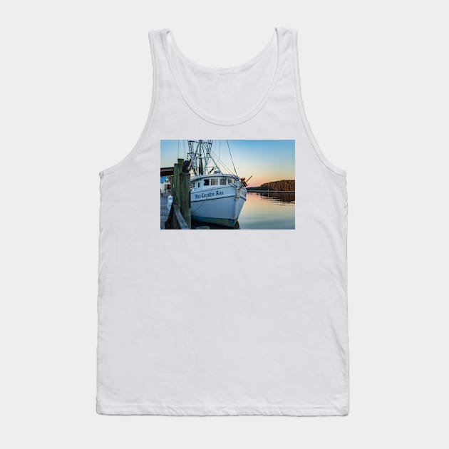 Boat in a Intracoastal Waterway Tank Top by KensLensDesigns